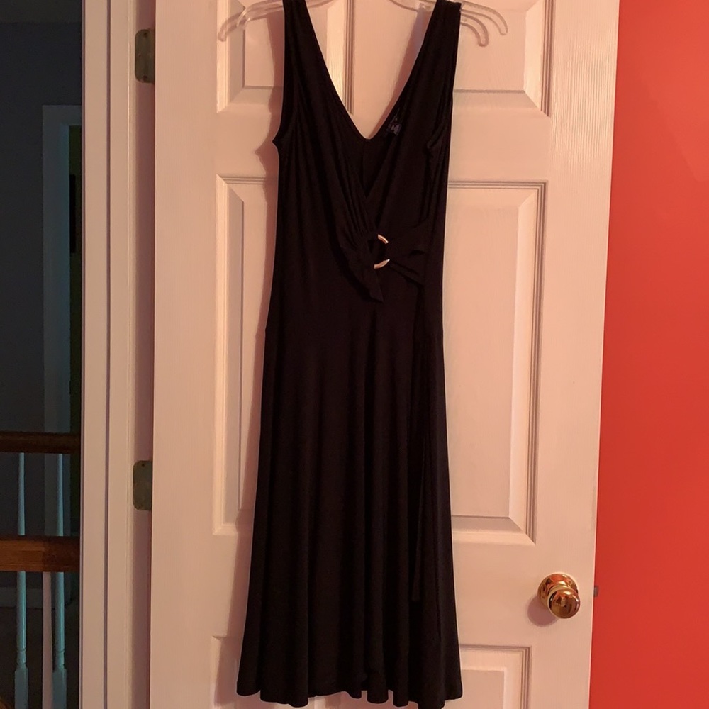 Misses Chaps (M) black dress, like new